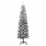 PVC és polietilén műkarácsonyfa pelyhes hóval 180 cm 2