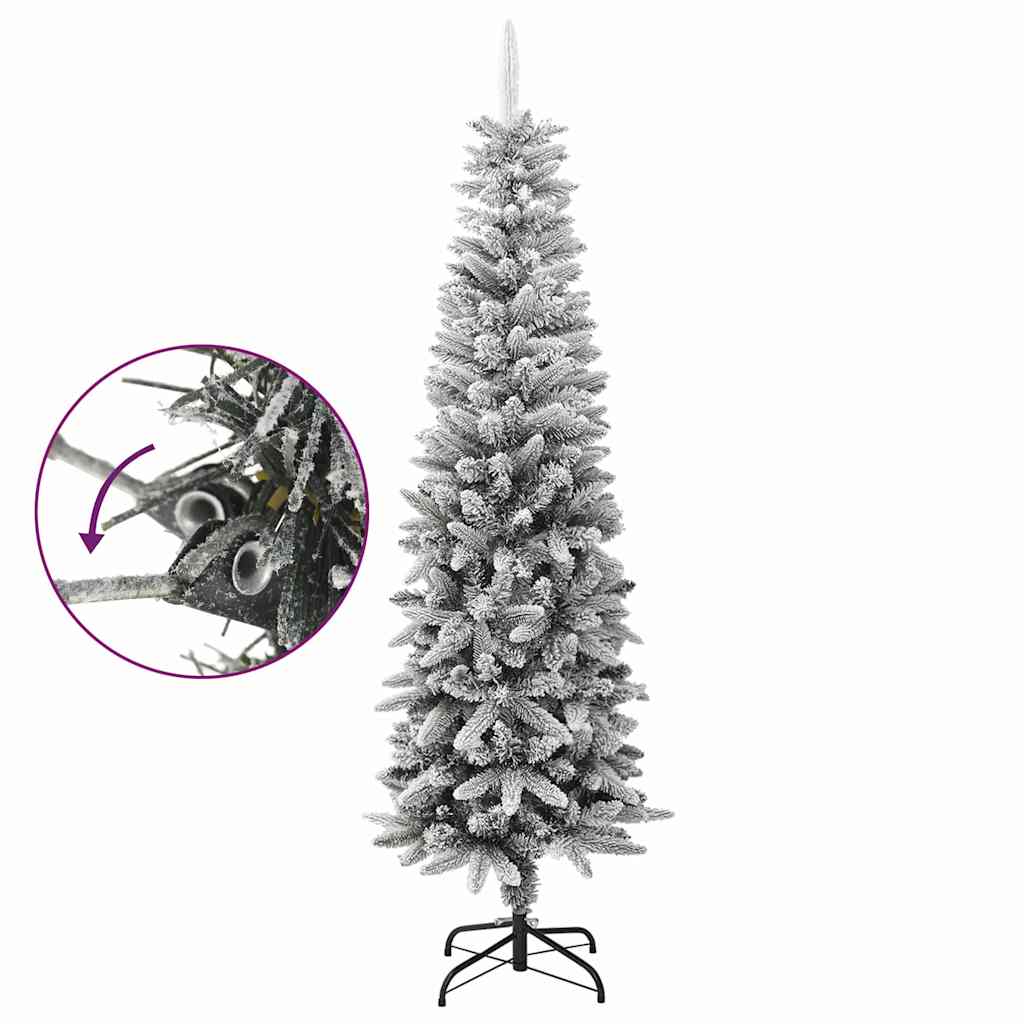 PVC és polietilén műkarácsonyfa pelyhes hóval 180 cm 3