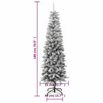 PVC és polietilén műkarácsonyfa pelyhes hóval 180 cm 9