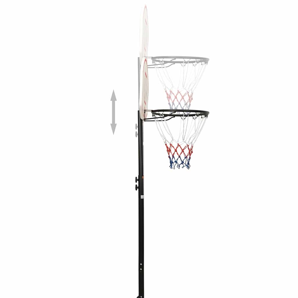 Fehér polietilén kosárlabda állvány 216-250 cm 8