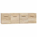 2 db sonoma tölgy színű szerelt fa faliszekrény 60x36,5x35 cm 2