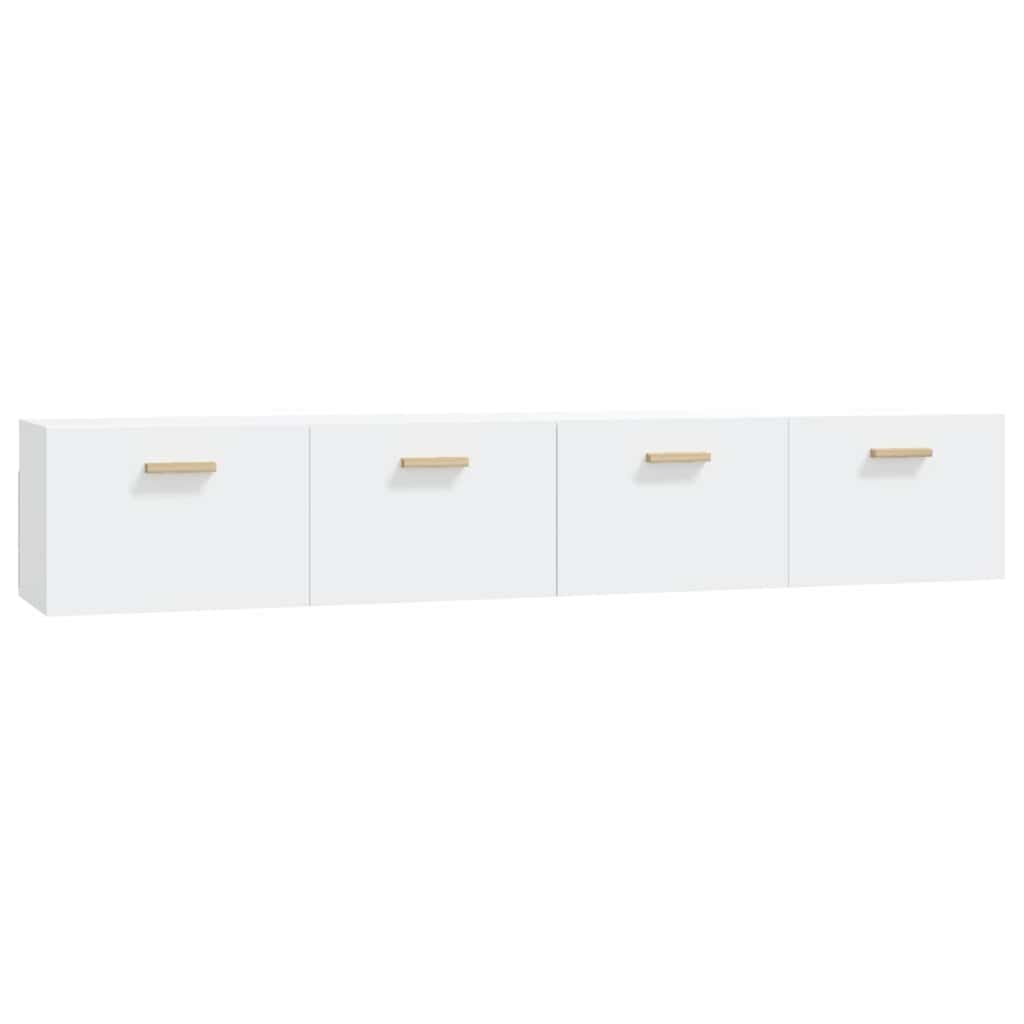 2 db fehér szerelt fa faliszekrény 100 x 36,5 x 35 cm 2