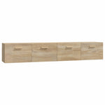 2 db sonoma tölgy színű szerelt fa faliszekrény 100x36,5x35 cm 2