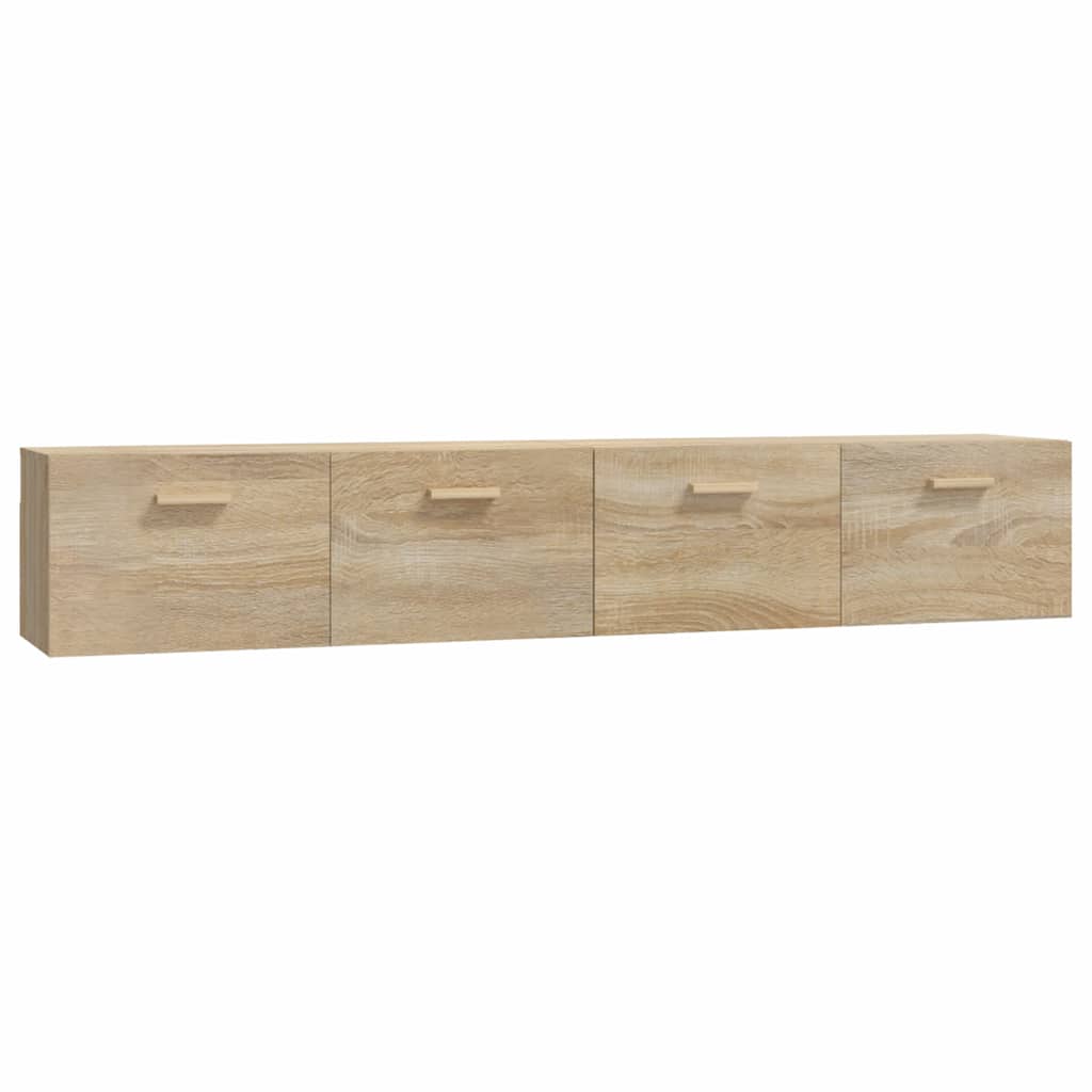 2 db sonoma tölgy színű szerelt fa faliszekrény 100x36,5x35 cm 2