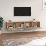 2 db sonoma tölgy színű szerelt fa faliszekrény 100x36,5x35 cm 3