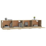 2 db sonoma tölgy színű szerelt fa faliszekrény 100x36,5x35 cm 4