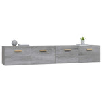 2 db szürke sonoma színű szerelt fa faliszekrény 100x36,5x35 cm 5