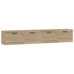 2 db sonoma tölgy színű szerelt fa faliszekrény 100x36,5x35 cm 2