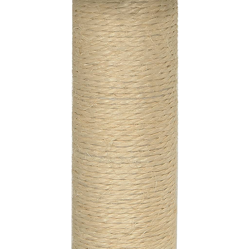 Krémszínű macskabútor szizál kaparófával 74 cm 7