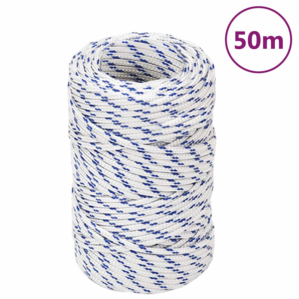 Fehér polipropilén hajókötél 2 mm 50 m