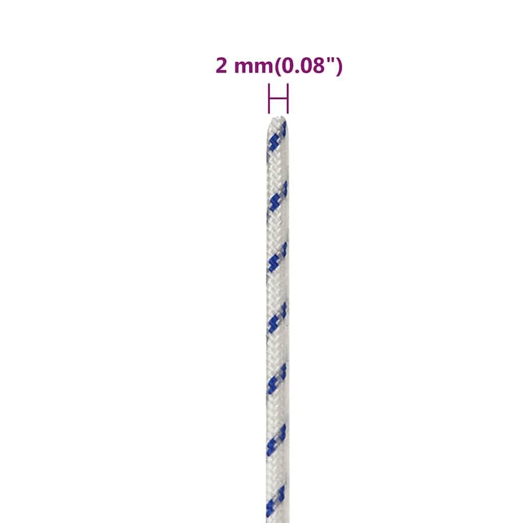 Fehér polipropilén hajókötél 2 mm 50 m 6
