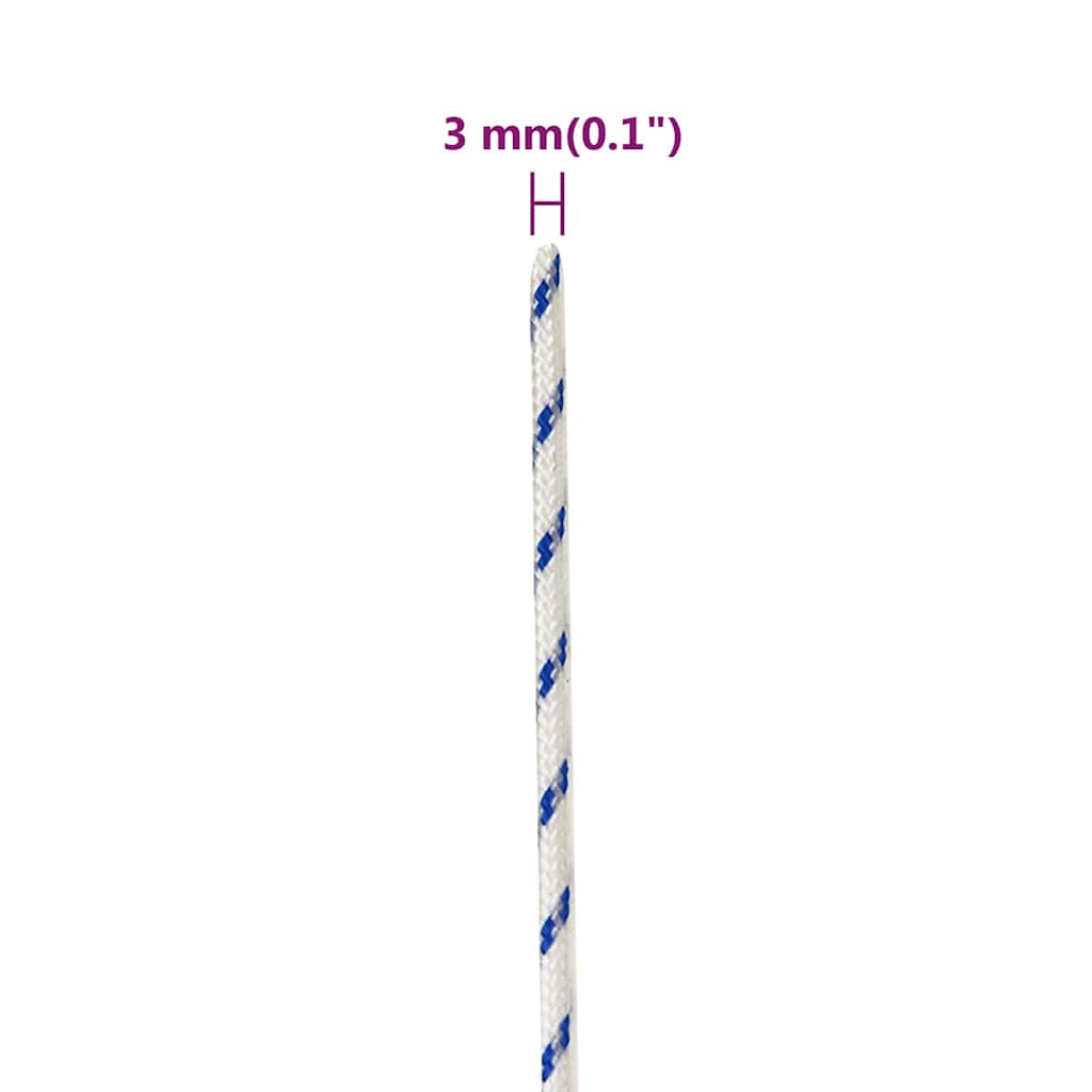 Fehér polipropilén hajókötél 3 mm 100 m 6