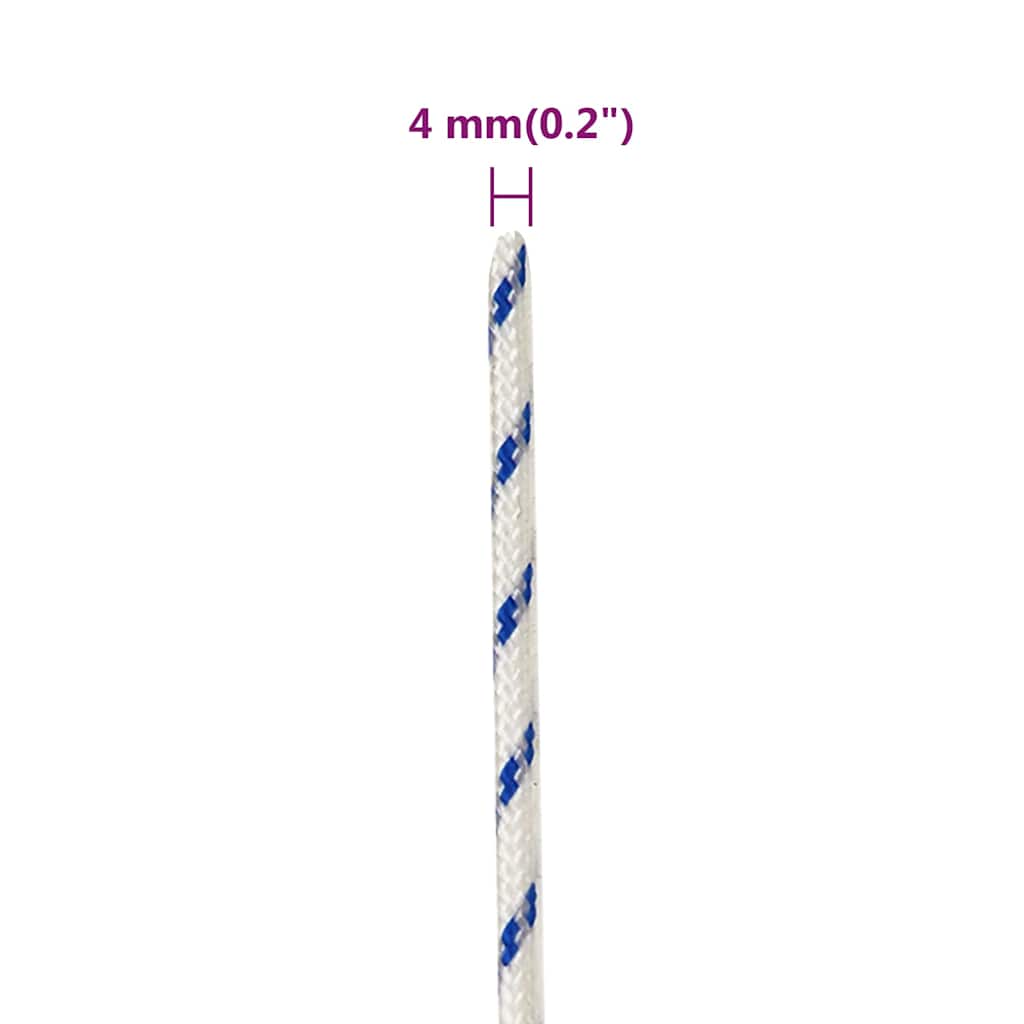 Fehér polipropilén hajókötél 4 mm 50 m 6