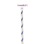 Fehér polipropilén hajókötél 4 mm 250 m 6