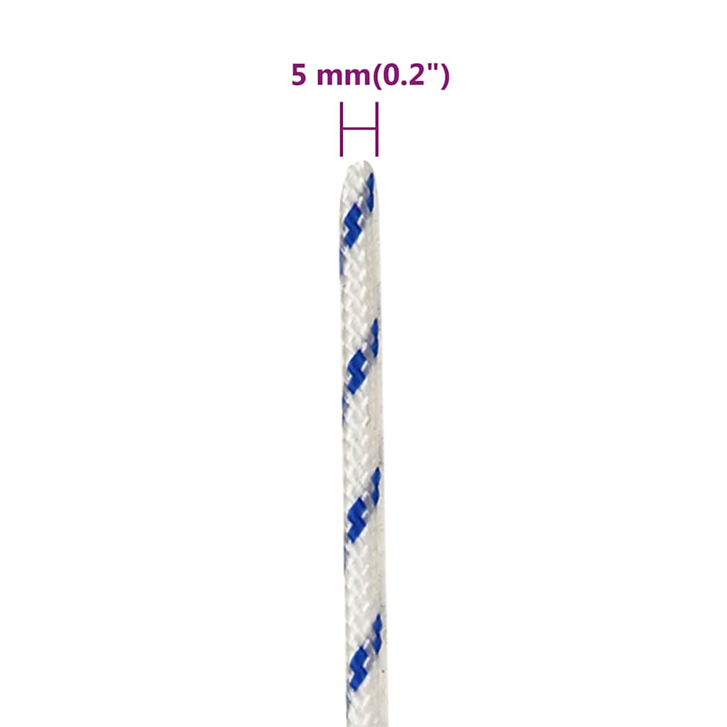 Fehér polipropilén hajókötél 5 mm 250 m 6