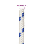 Fehér polipropilén hajókötél 12 mm 100 m 6