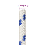 Fehér polipropilén hajókötél 14 mm 25 m 6