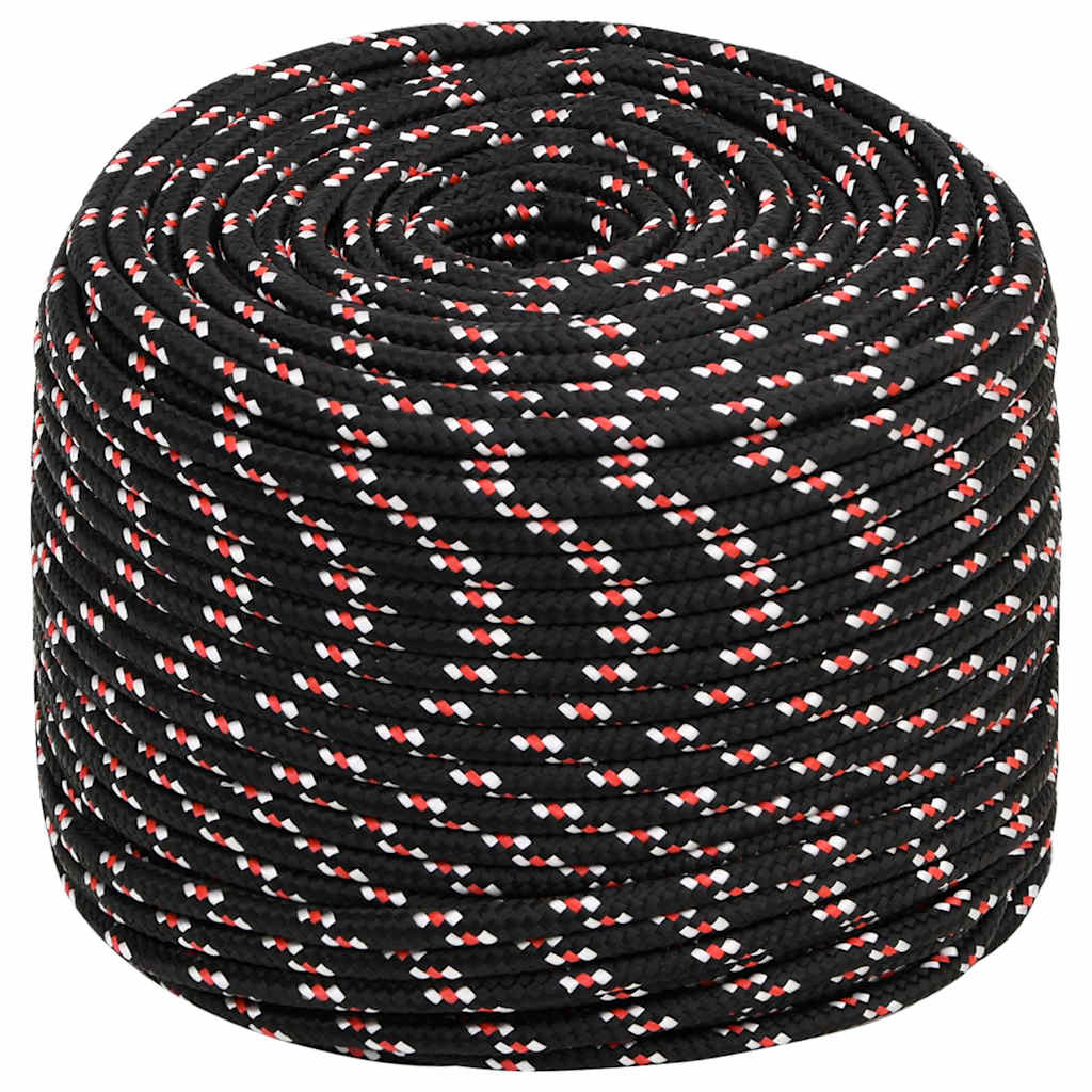 Fekete polipropilén hajókötél 10 mm 500 m 2