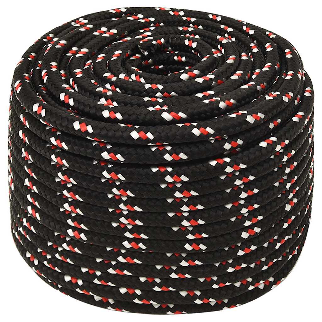 Fekete polipropilén hajókötél 14 mm 100 m 2