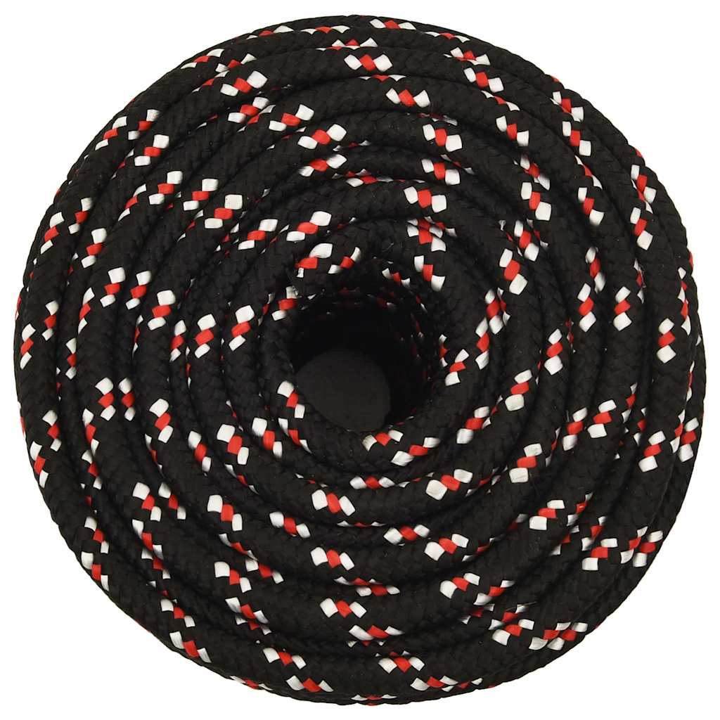 Fekete polipropilén hajókötél 14 mm 100 m 3