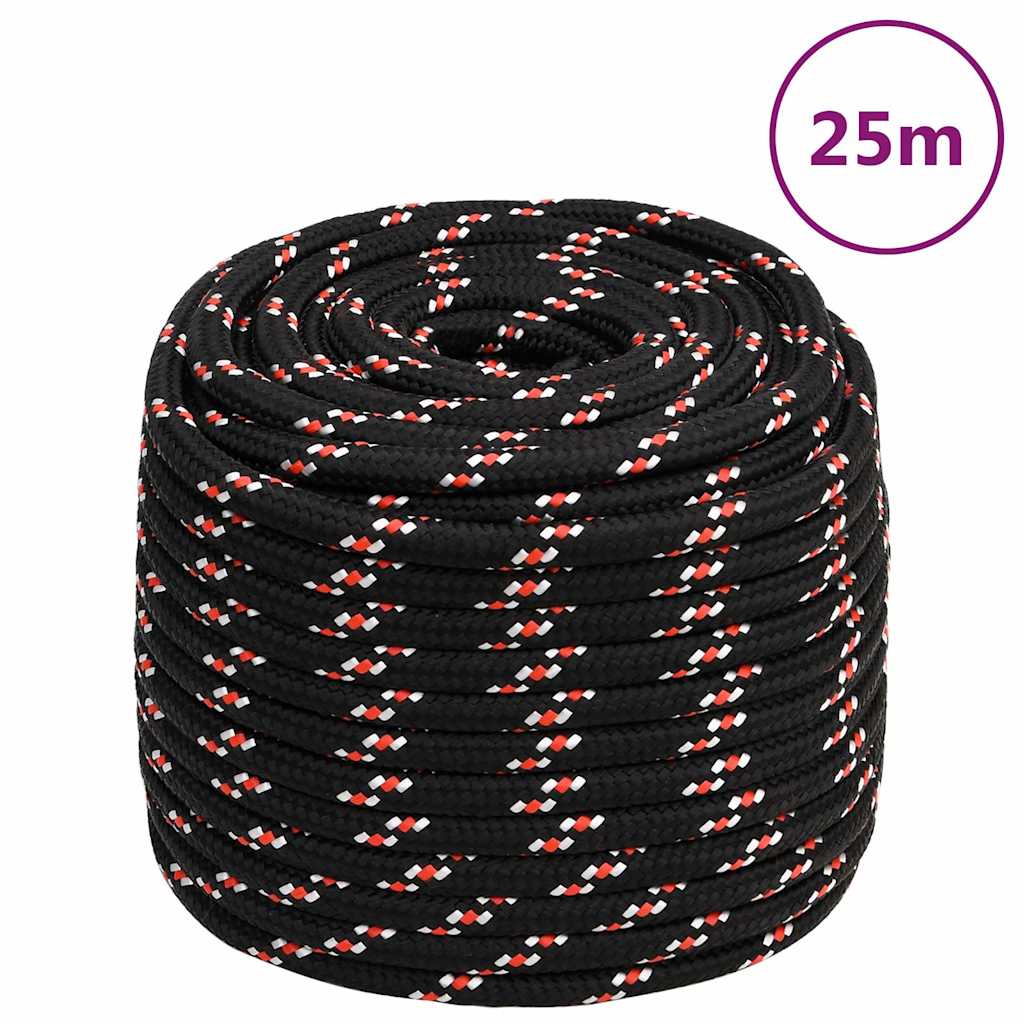 Fekete polipropilén hajókötél 16 mm 25 m