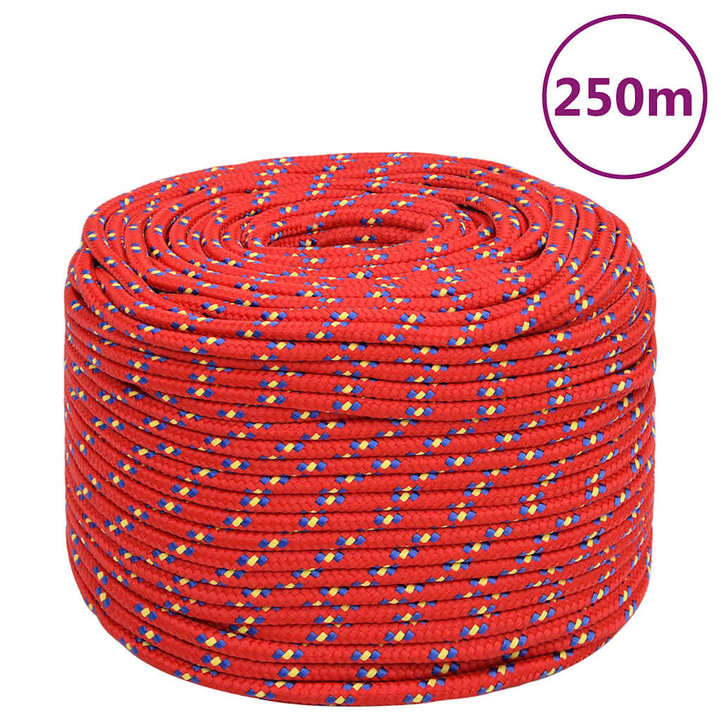 Piros polipropilén hajókötél 8 mm 250 m