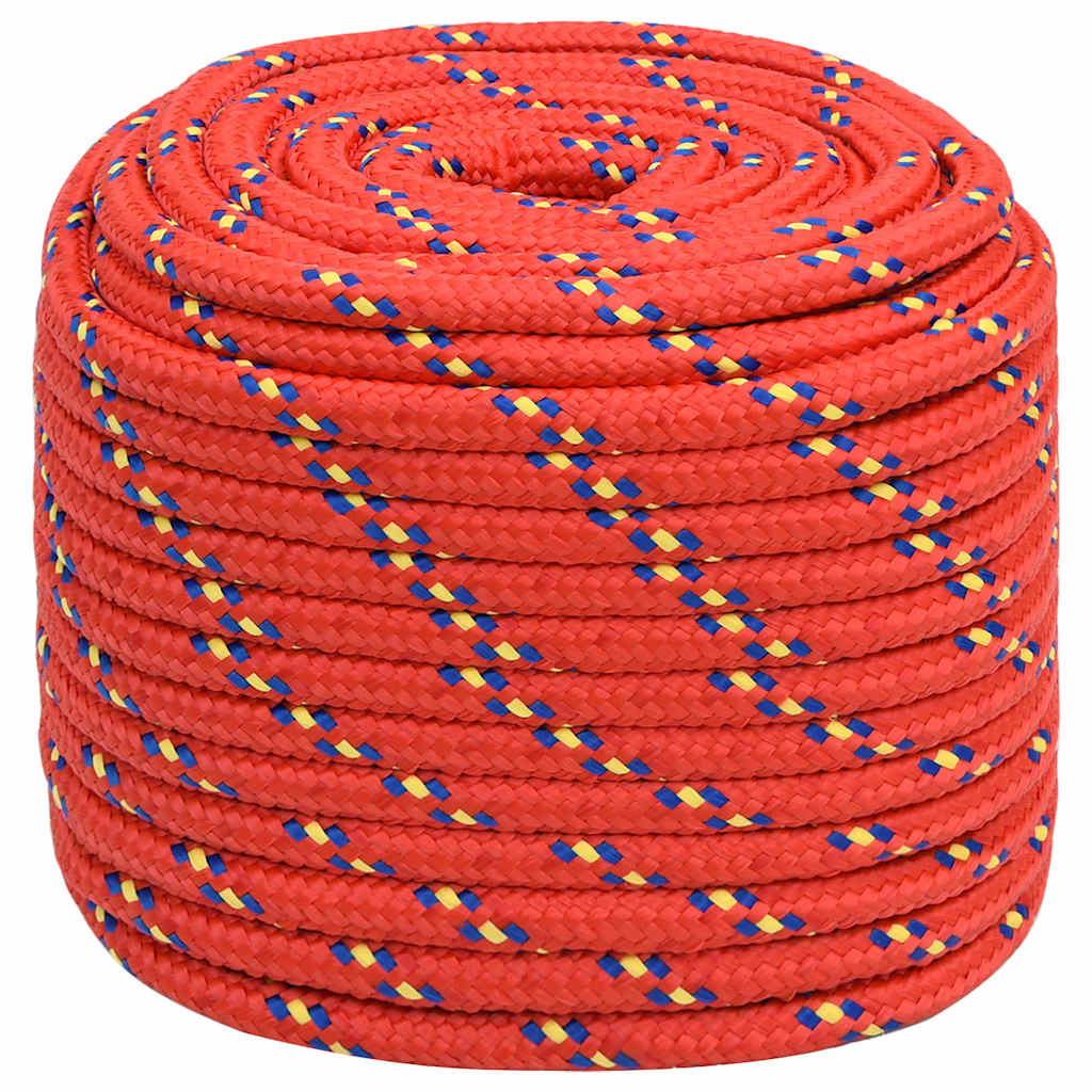 Piros polipropilén hajókötél 16 mm 25 m 2