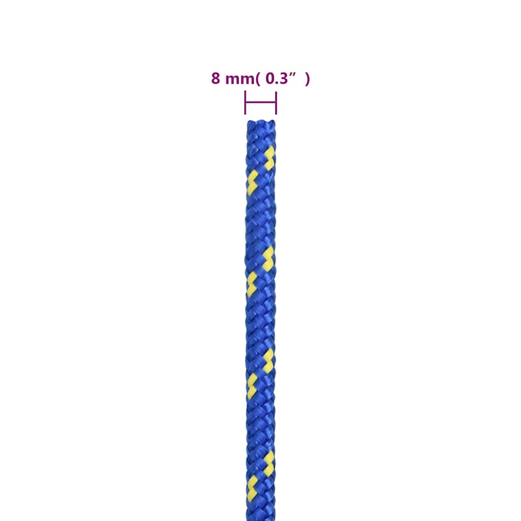 Kék polipropilén hajókötél 8 mm 25 m 6