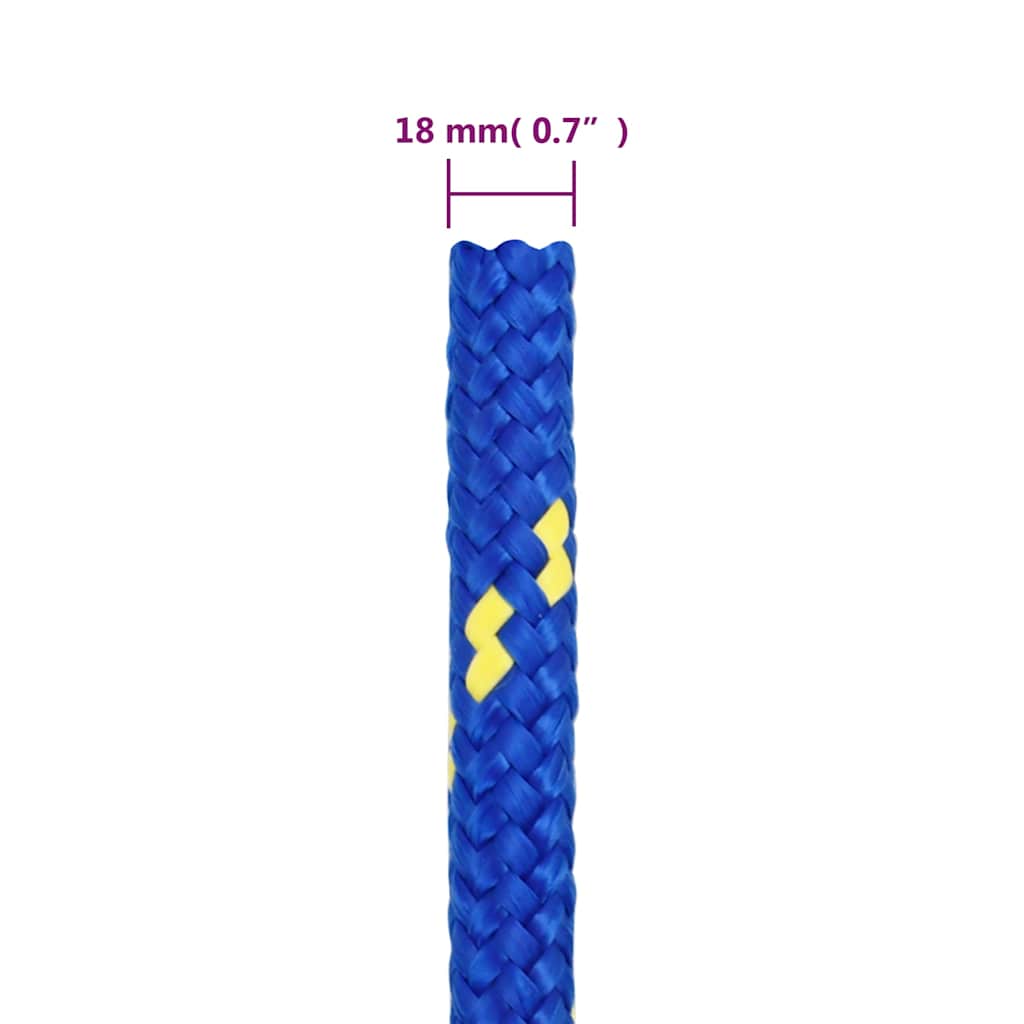 Kék polipropilén hajókötél 18 mm 25 m 6