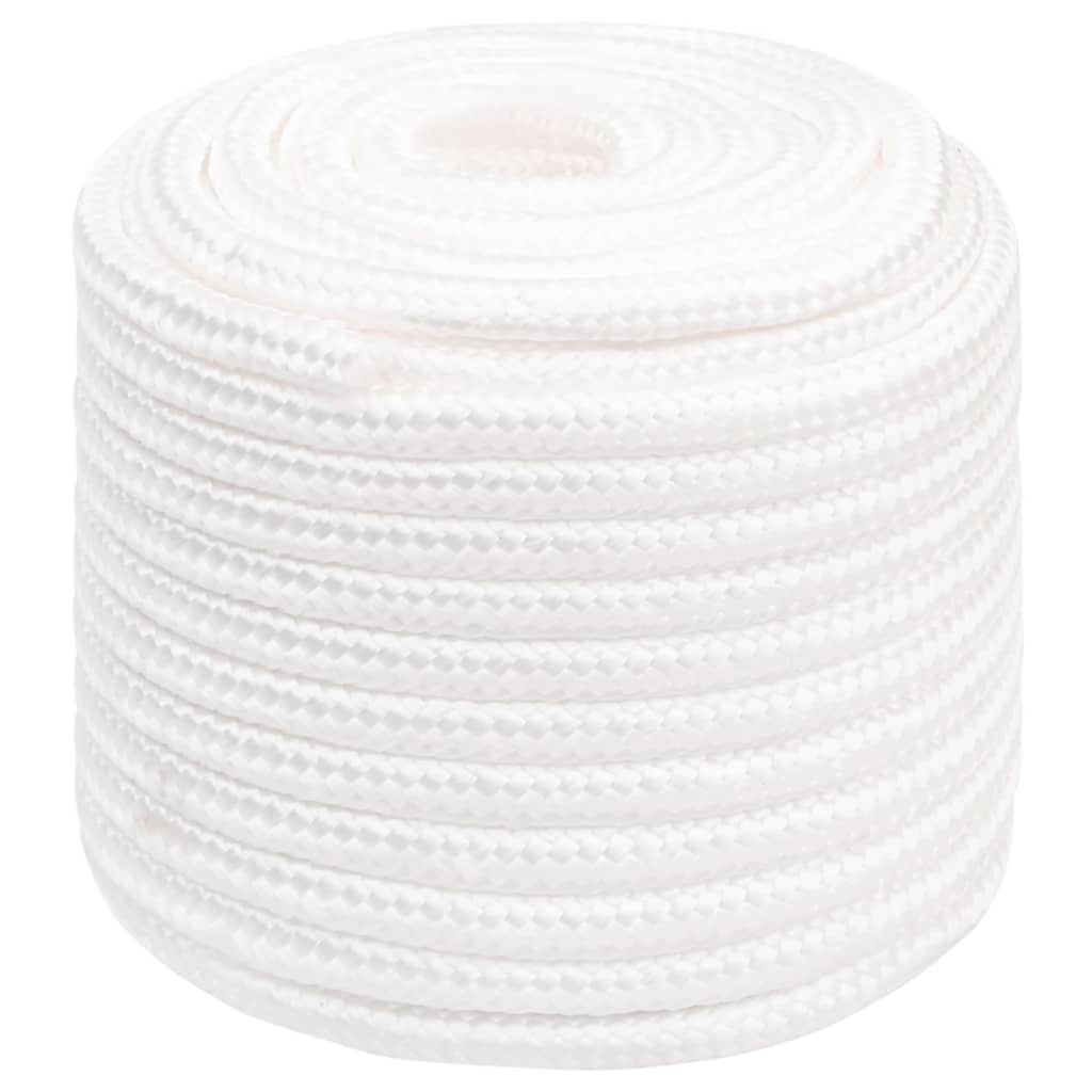 Teljesen fehér polipropilén hajókötél 18 mm 50 m 2