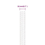 Teljesen fehér polipropilén hajókötél 18 mm 50 m 6