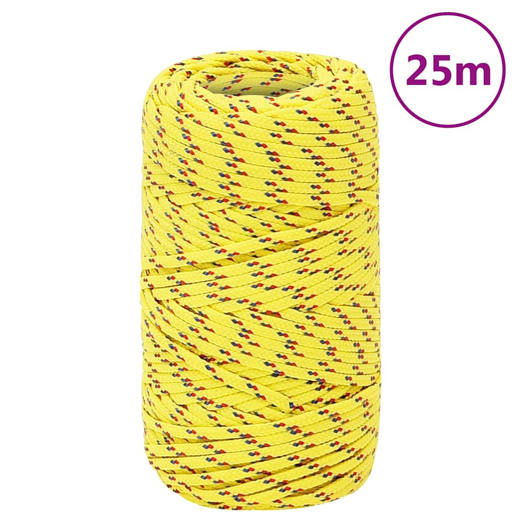 Sárga polipropilén hajókötél 2 mm 25 m