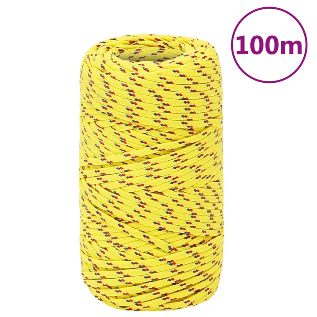 Sárga polipropilén hajókötél 2 mm 100 m