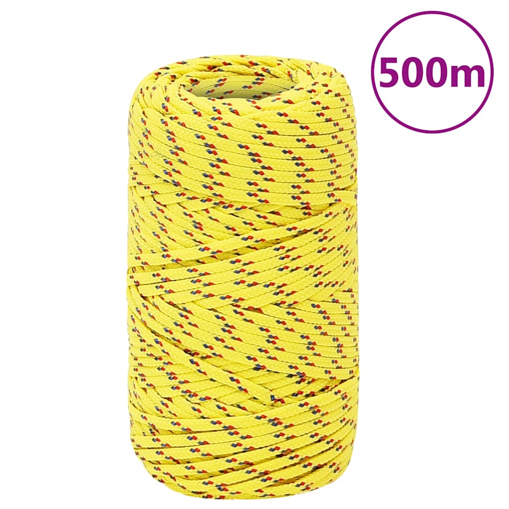 Sárga polipropilén hajókötél 2 mm 500 m