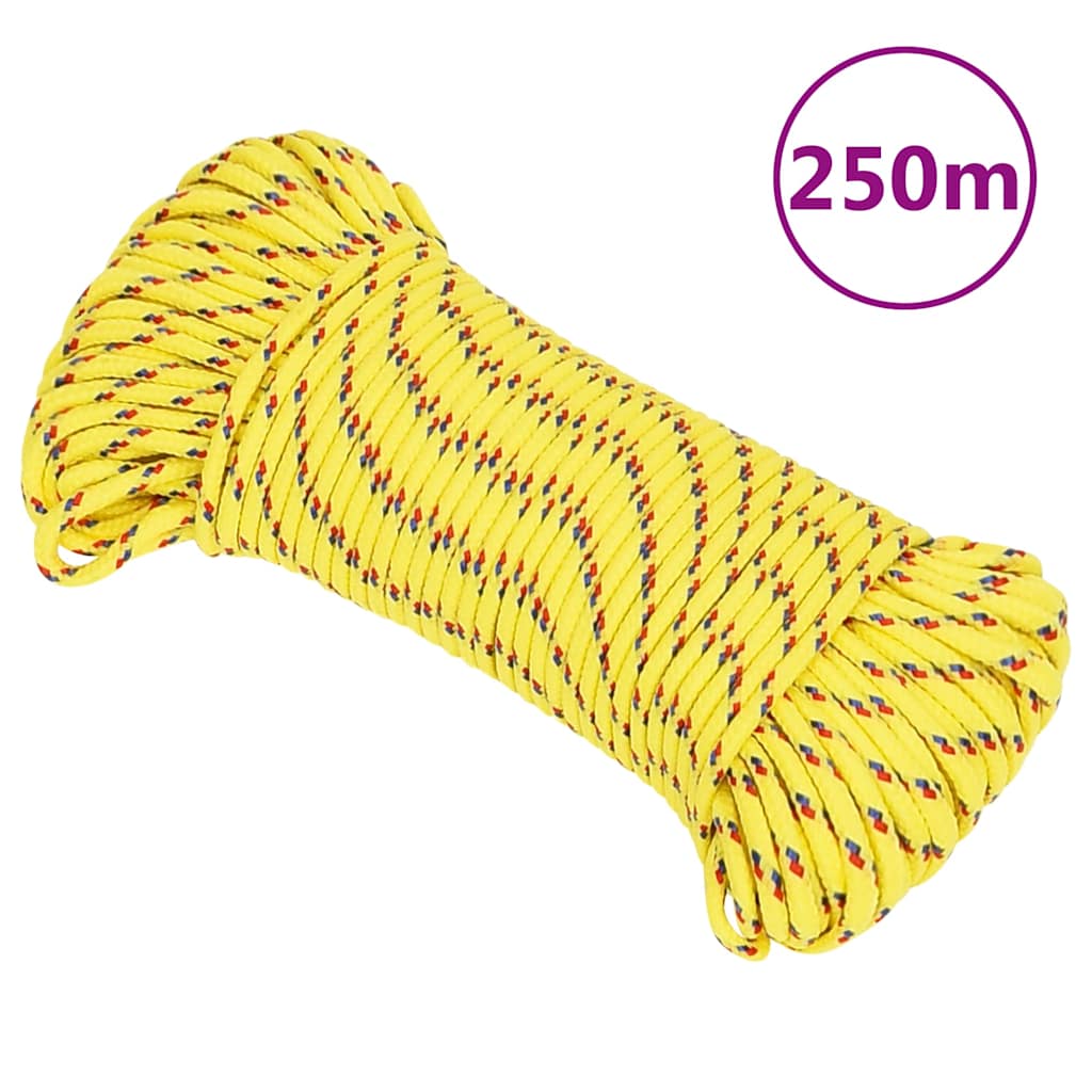 Sárga polipropilén hajókötél 5 mm 250 m
