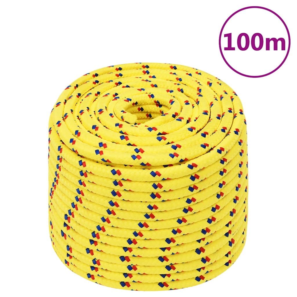 Sárga polipropilén hajókötél 12 mm 100 m