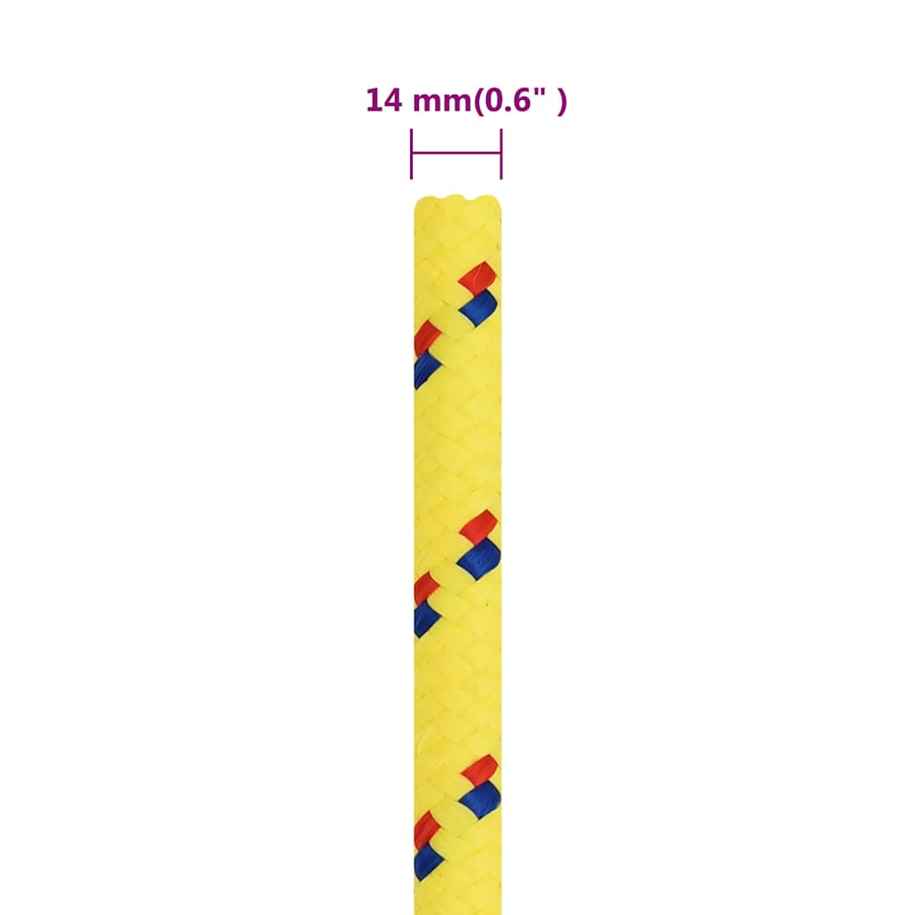 Sárga polipropilén hajókötél 14 mm 100 m 6