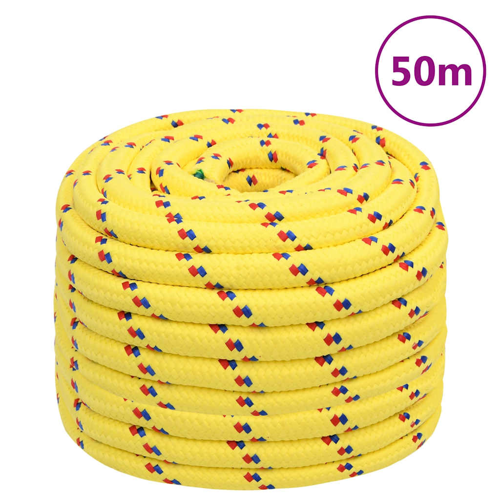 Sárga polipropilén hajókötél 20 mm 50 m