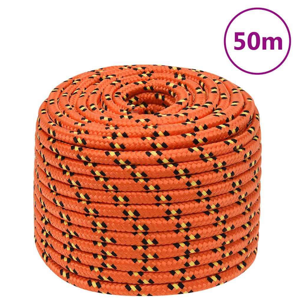 Narancssárga polipropilén hajókötél 12 mm 50 m