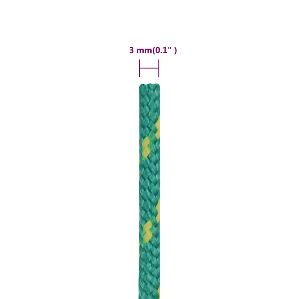 Zöld polipropilén hajókötél 3 mm 250 m 6