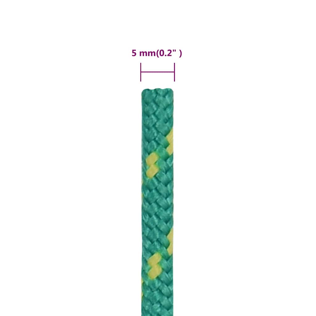 Zöld polipropilén hajókötél 5 mm 100 m 6