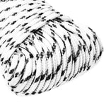 Fehér poliészter fonott csónakkötél 5 mm x 50 m 3