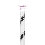Fehér poliészter fonott csónakkötél 5 mm x 50 m 5
