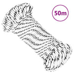 Fehér poliészter fonott csónakkötél 5 mm x 50 m 6