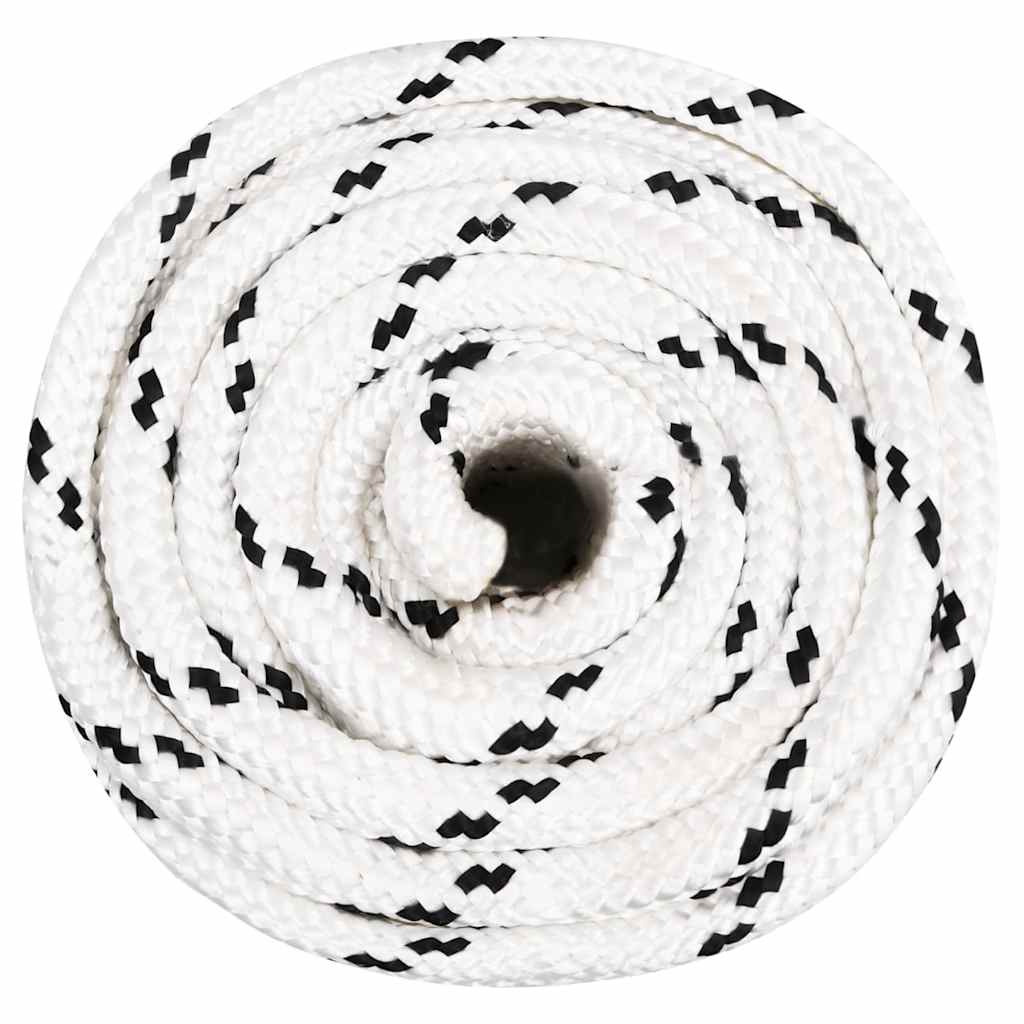 Fehér poliészter fonott csónakkötél 20 mm x 100 m 2