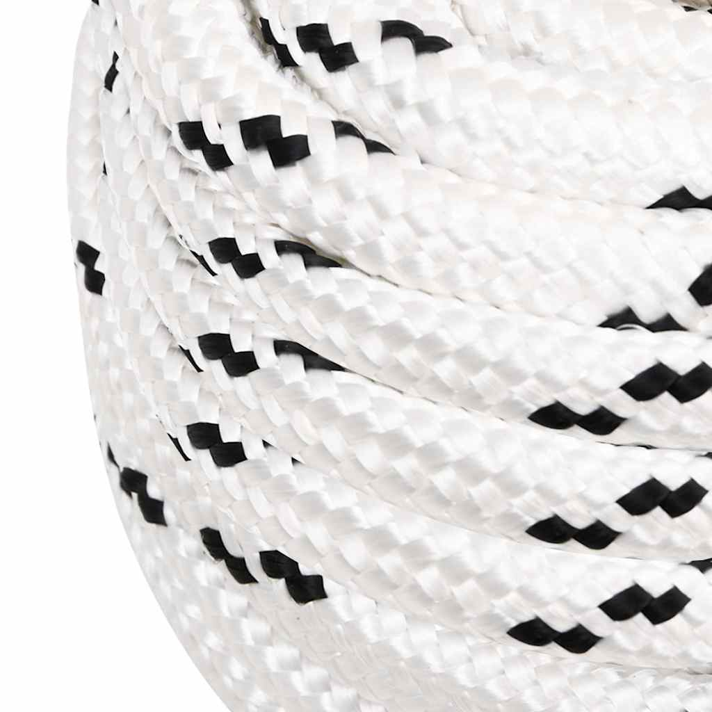 Fehér poliészter fonott csónakkötél 20 mm x 100 m 3