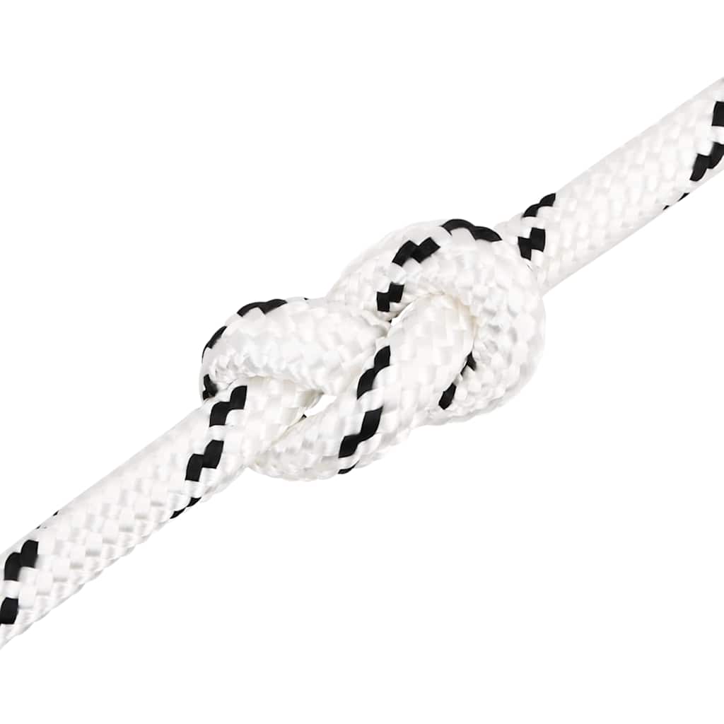 Fehér poliészter fonott csónakkötél 20 mm x 100 m 4