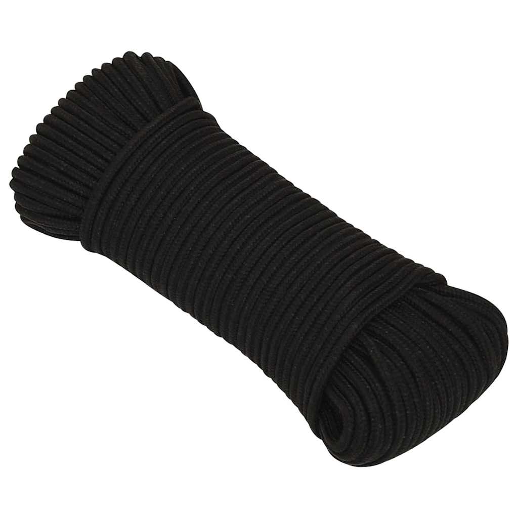 Fekete poliészter munkakötél 3 mm 50 m 2