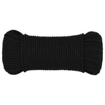 Fekete poliészter munkakötél 3 mm 50 m 3