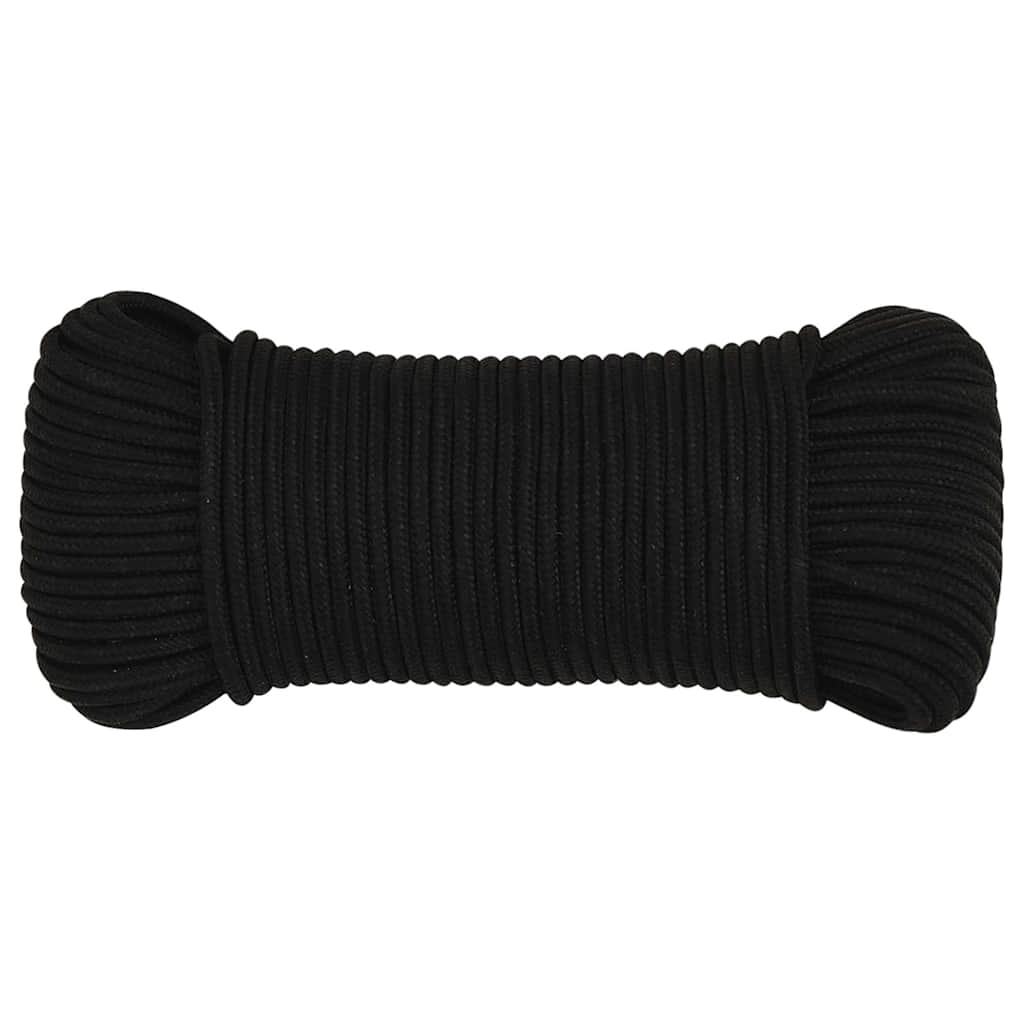 Fekete poliészter munkakötél 3 mm 50 m 3
